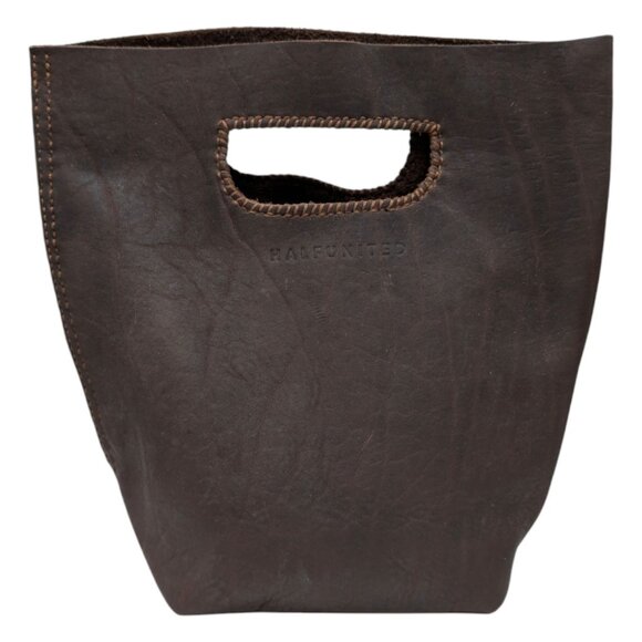 Half United Handbags - Half United Leather Bucket Bag Chocolate Brown Open Top Satchel